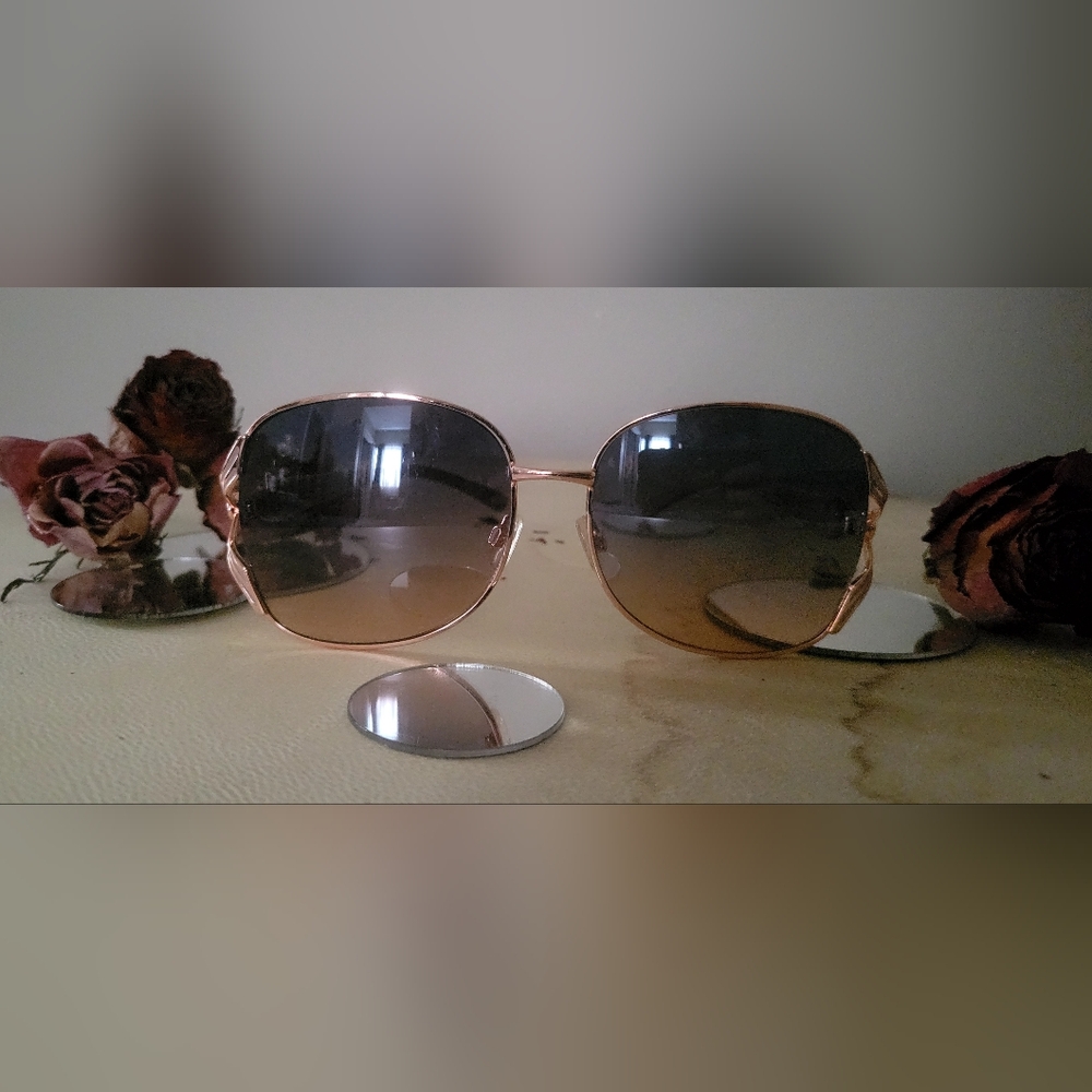 Jessica Simpson J5514 RGDND Butterfly Sunglasses Rose Gold Nude Gradient - Picture 12 of 12